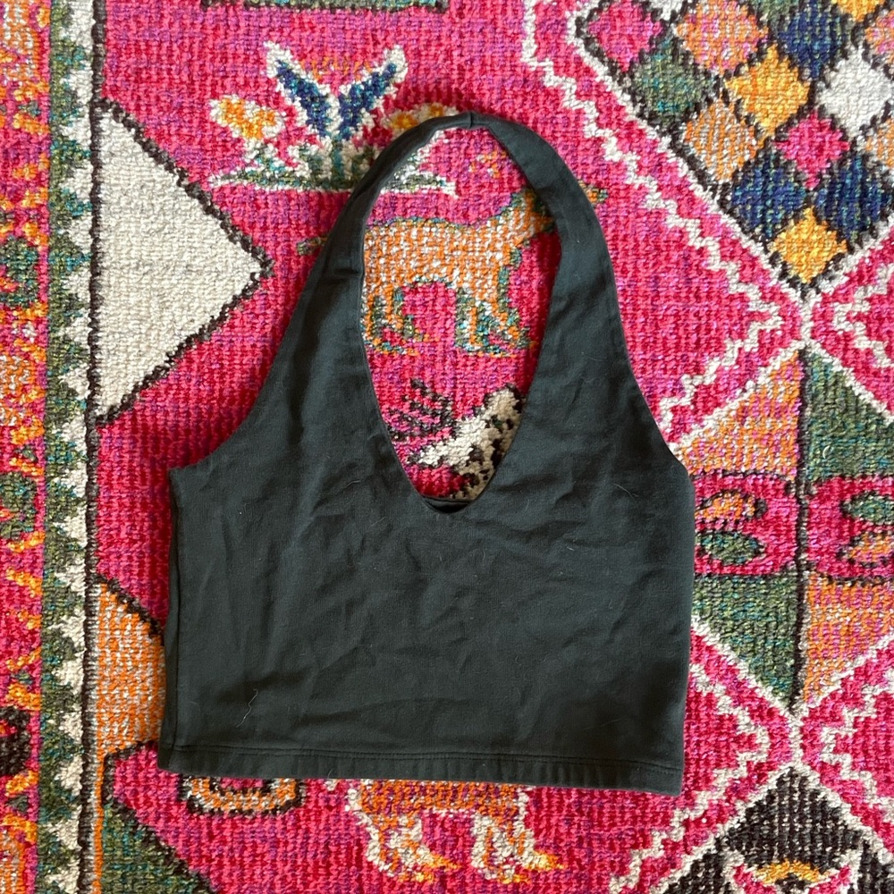 Forest green Brandy Melville John Galt halter crop top
